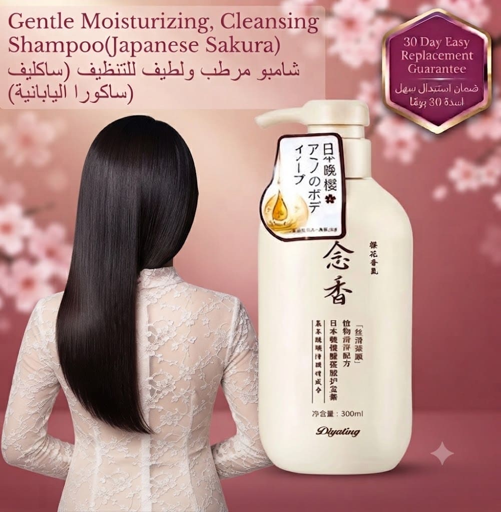 Gentle Moisturizing, Cleansing Shampoo(Japanese Sakura)