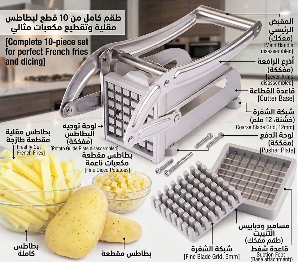 Stainless Steel Slice Cutter قطّاعة شرائح من الستانلس ستيل