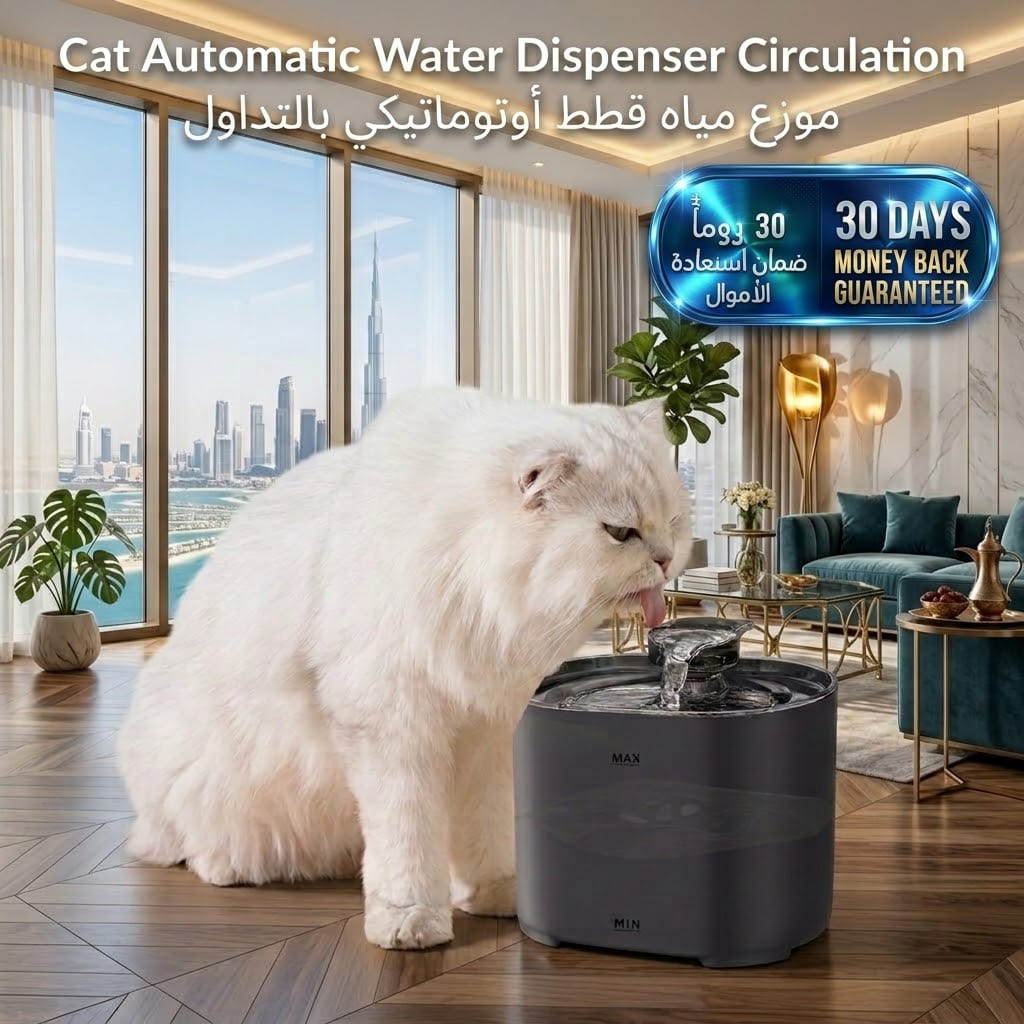 Cat Automatic Water Dispenser موزع مياه أوتوماتيكي للقطط