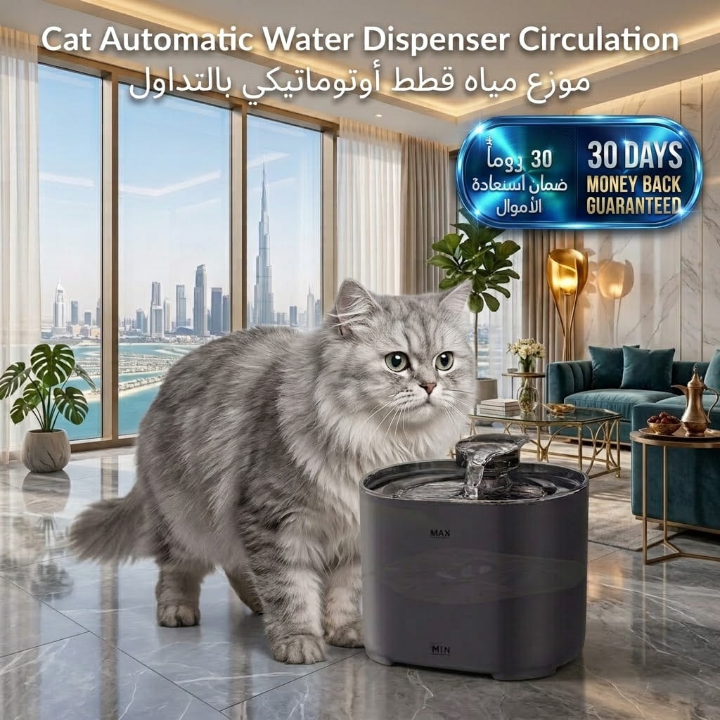 Cat Automatic Water Dispenser موزع مياه أوتوماتيكي للقطط