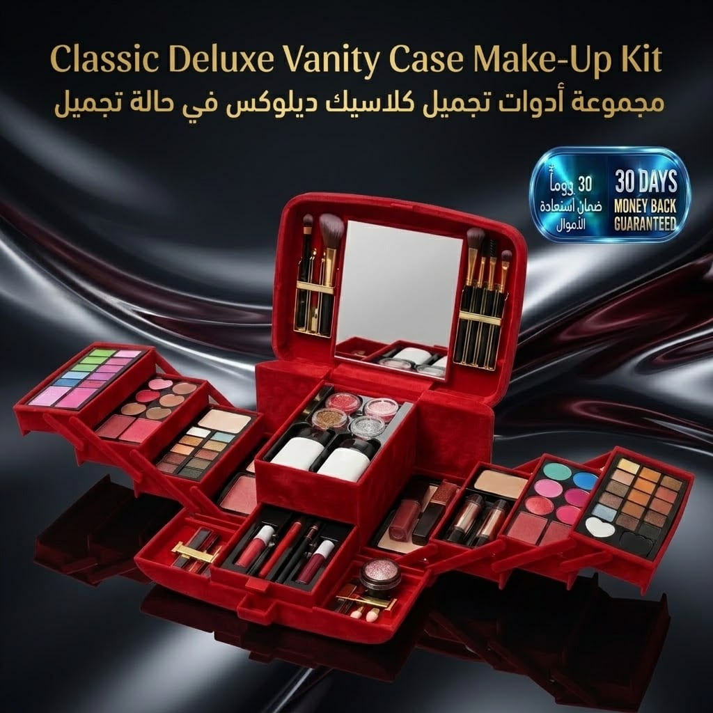 Classic Deluxe Vanity Case Make-Up Kit طقم مكياج فاخر في حقيبة كلاسيكية