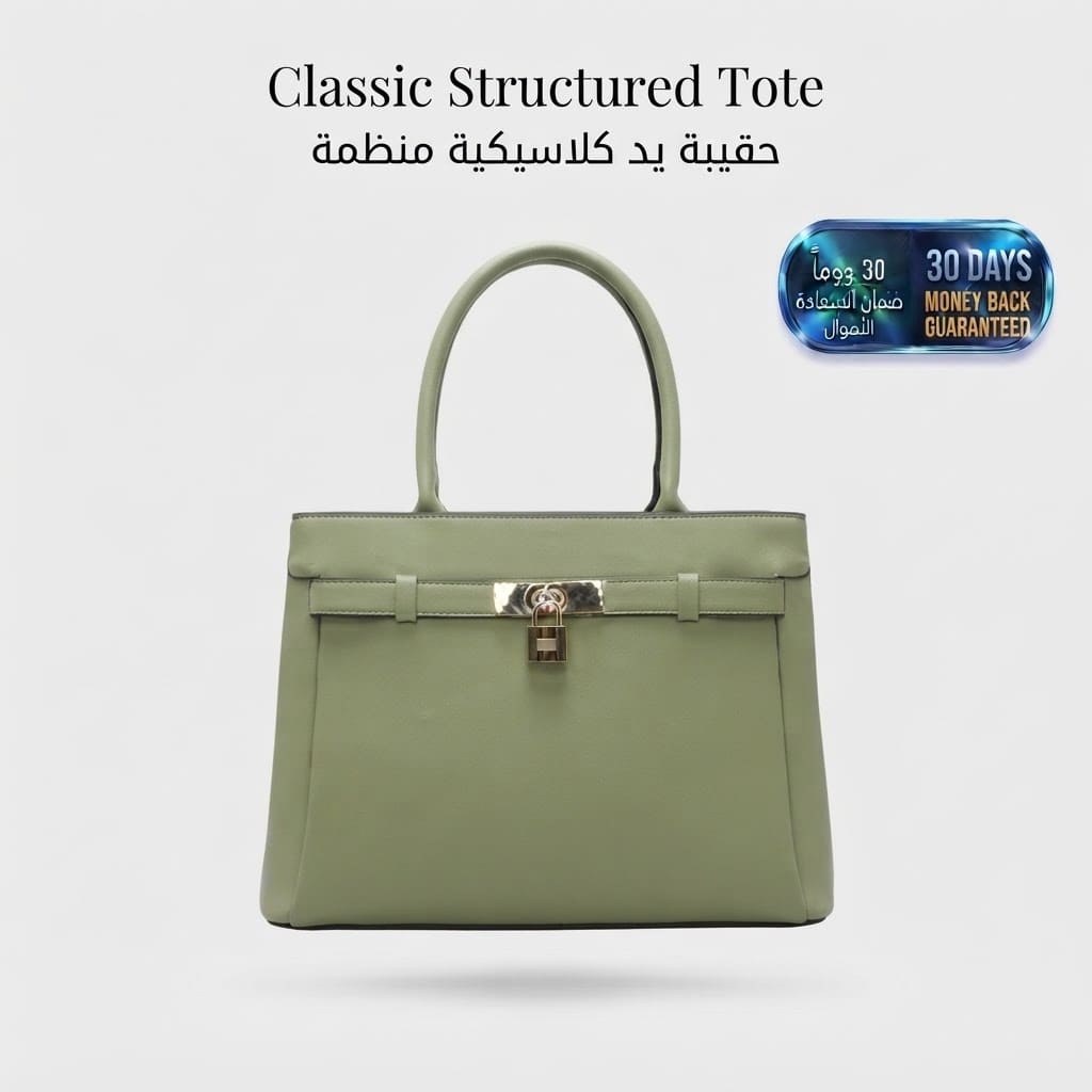 Classic Structured Tote  حقيبة حمل كلاسيكية منظمة