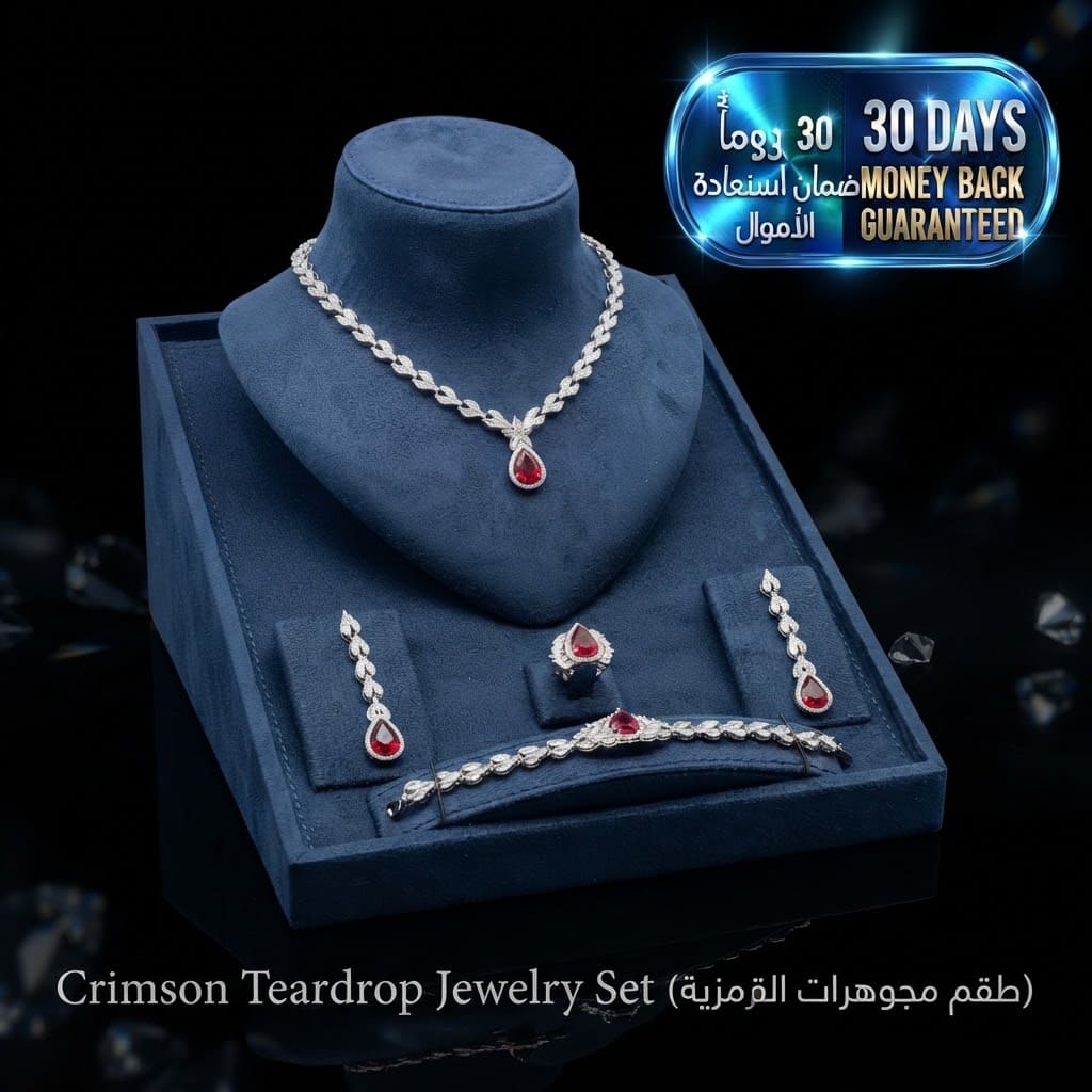 Crimson Teardrop Jewelry Set طقم مجوهرات دمعة قرمزية