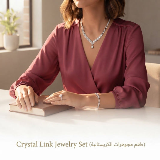 Crystal Link Jewelry Set طقم مجوهرات كريستالي متصل