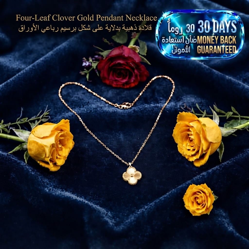 Four-Leaf Clover Gold Pendant Necklace