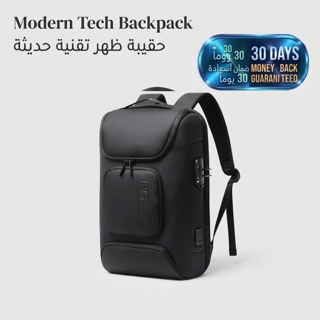 Modern Tech Backpack حقيبة ظهر عصرية للتقنية