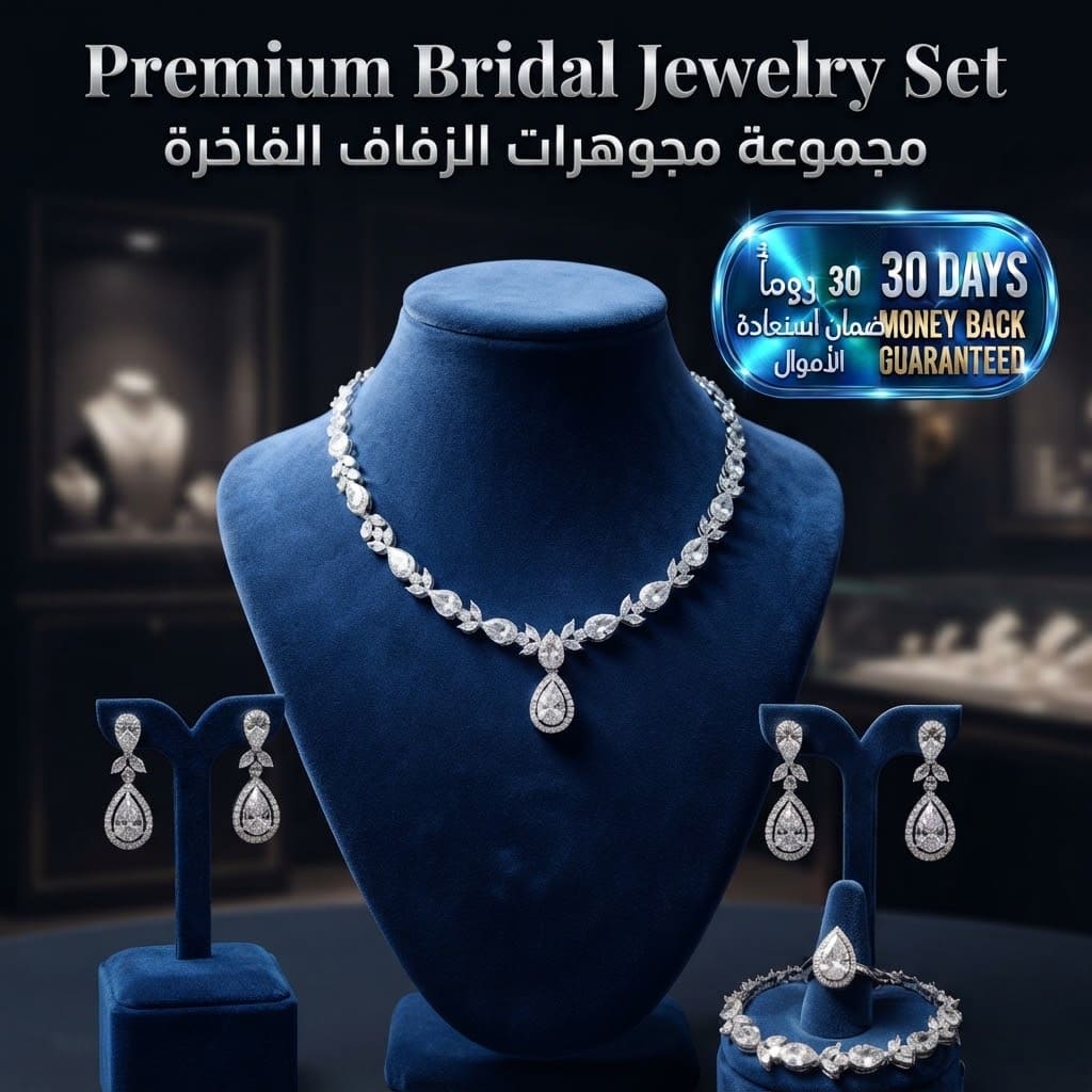 Premium Bridal Jewelry Set طقم مجوهرات زفاف فاخر