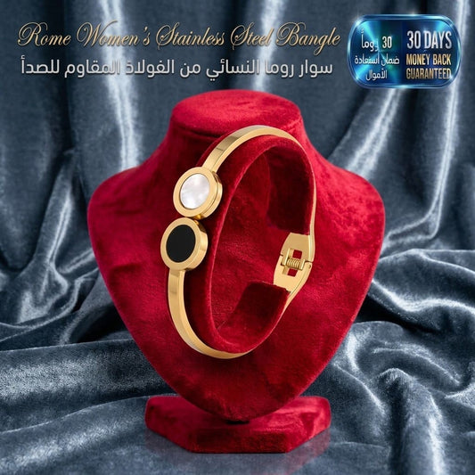 Rome Women's Stainless Steel Bangle سوار نسائي من الفولاذ المقاوم للصدأ