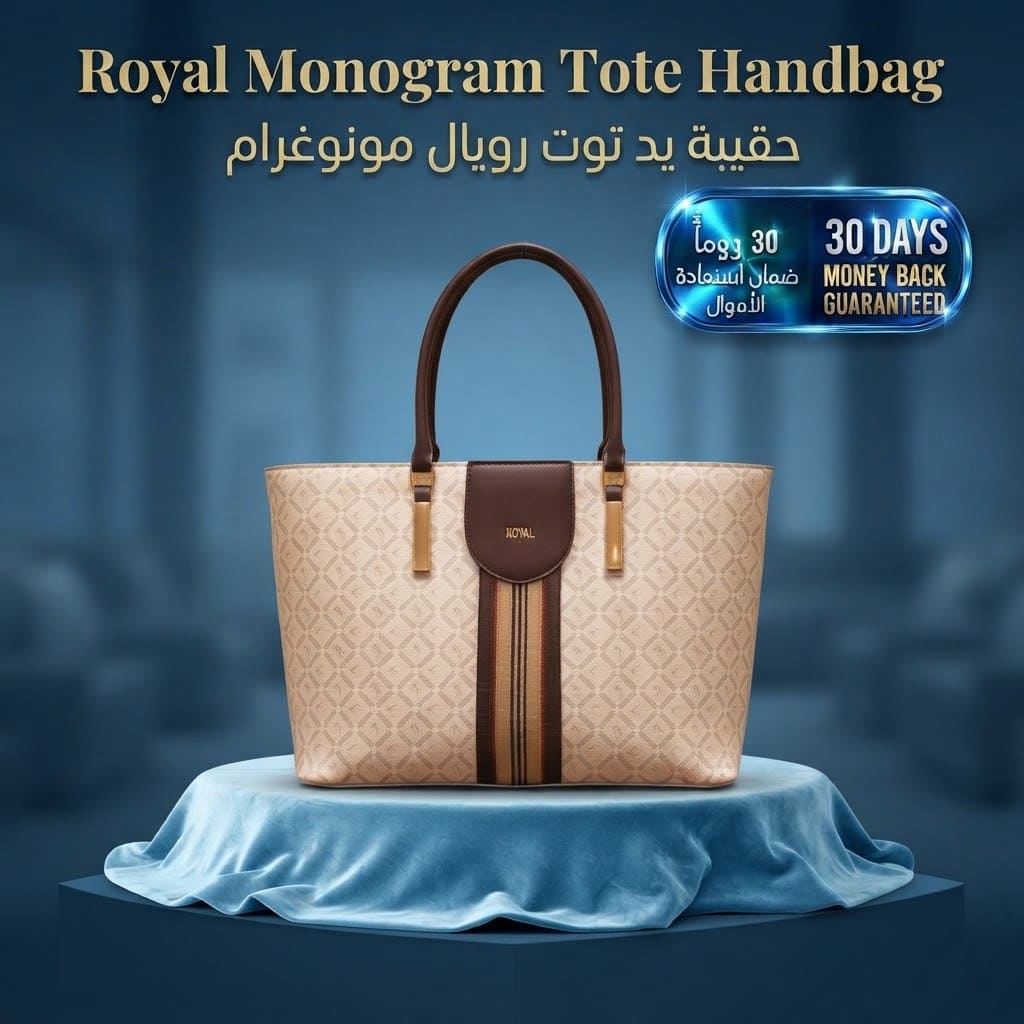 Royal Monogram Tote Handbag