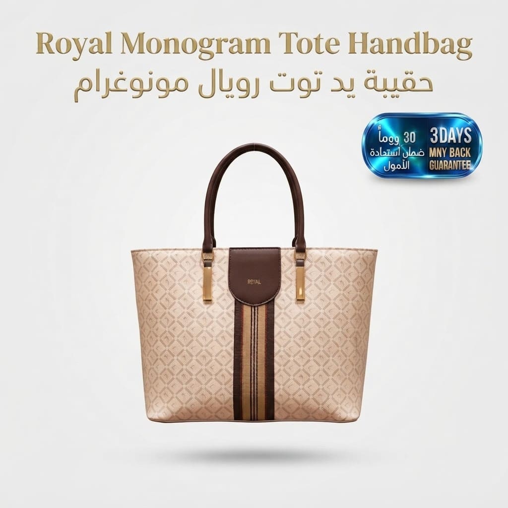 Royal Monogram Tote Handbag