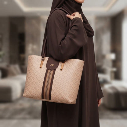 Royal Monogram Tote Handbag