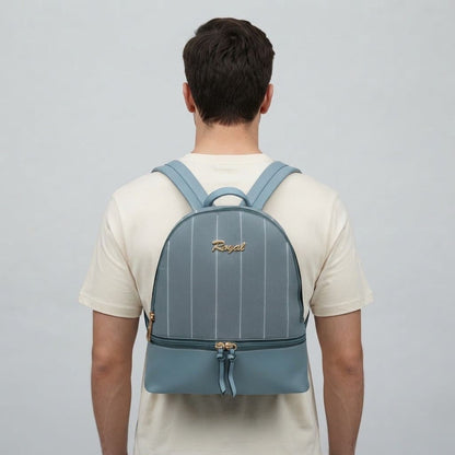 Royal Striped Backpack حقيبة ظهر مخططة فاخرة