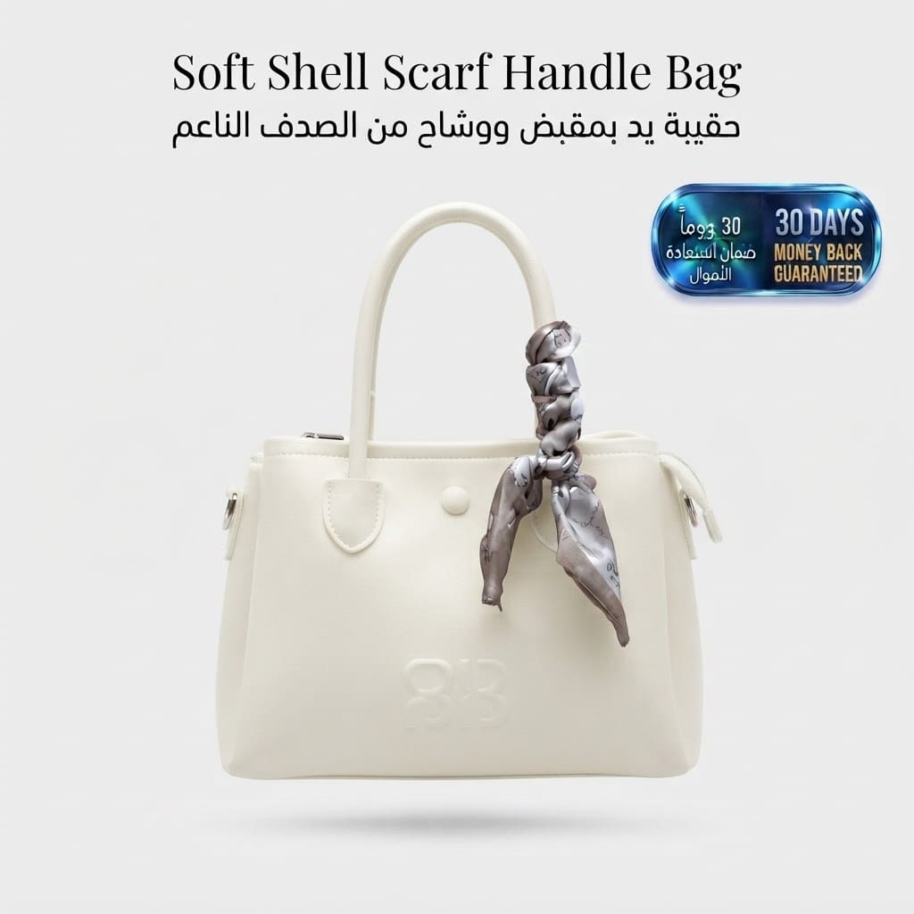 Soft Shell Scarf Handle Bag حقيبة ناعمة بمقبض وشاح