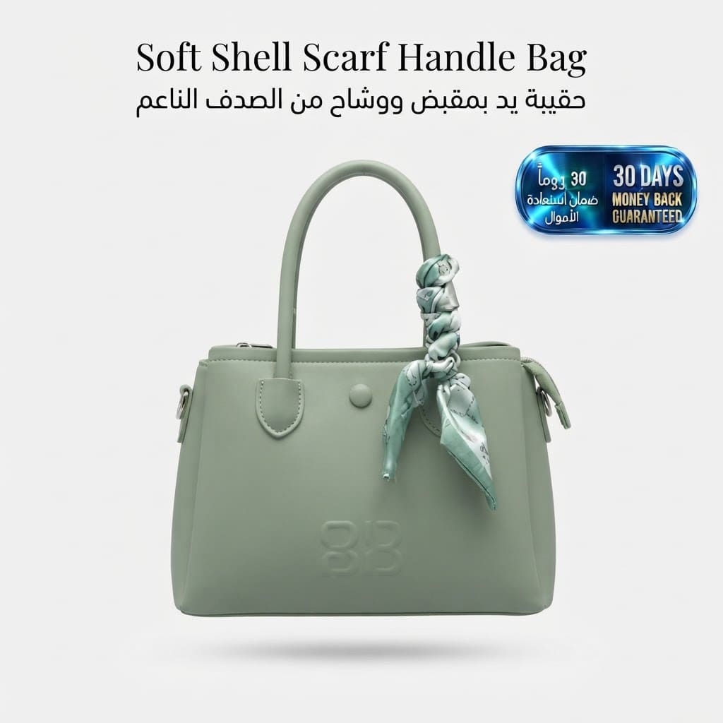 Soft Shell Scarf Handle Bag حقيبة ناعمة بمقبض وشاح