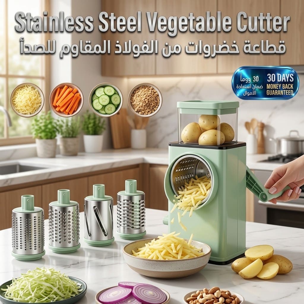 Stainless Steel Vegetable Cutter قطّاعة خضروات من الفولاذ المقاوم للصدأ