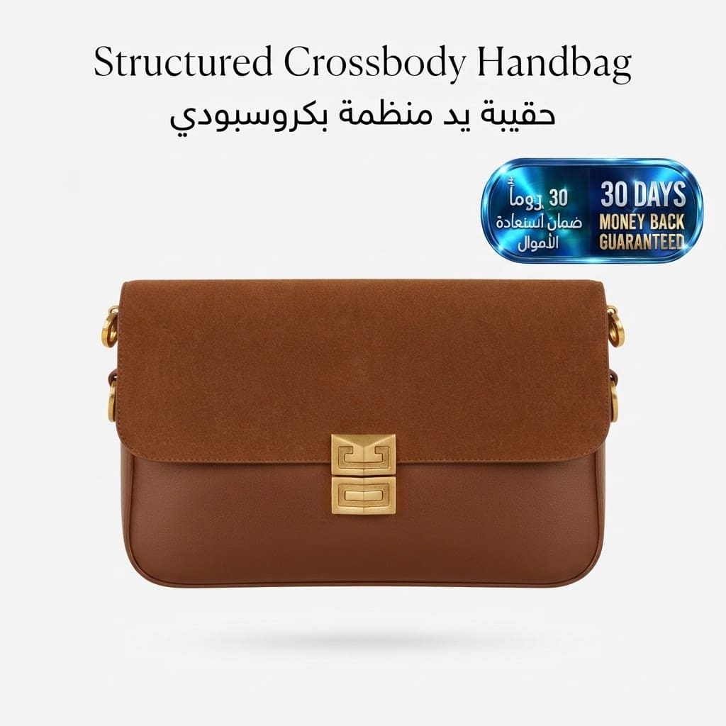 Structured Crossbody Handbag حقيبة كتف منظمة